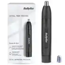 Recortadora de nariz y orejas BaByliss E650E con 2 cuchillas de acero inoxidable y cabezal extraíble
