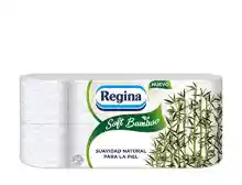 Regina Soft Bamboo - 8 Rollos de Papel Higiénico 3 Capas
