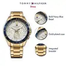 Reloj multifunción para hombre con Correa en Acero Inoxidable dorado - Tommy Hilfiger 1791121