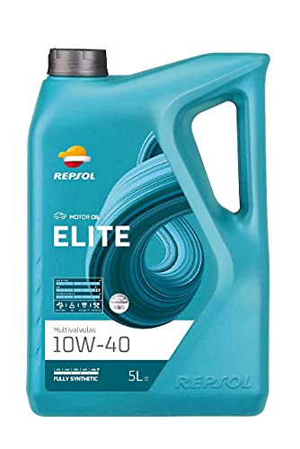 REPSOL Elite Multiválvulas 10W-40 Aceite De Motor Para Coche, 5 litros