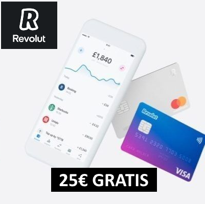 25€ GRATIS abriendo cuenta en Revolut