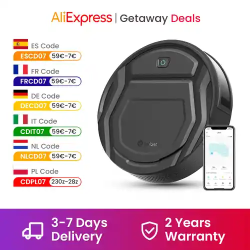 Robot Aspirador LEFANT M210Pro 2200Pa 120min Alexa App Google