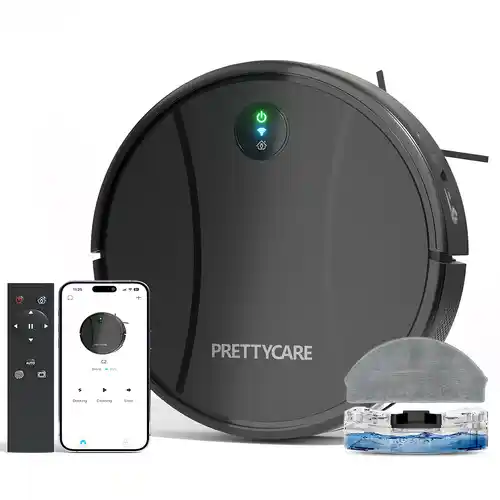Robot Aspirador PrettyCare C2 -  Aspira, Barre y Friega, 3000Pa, control remoto