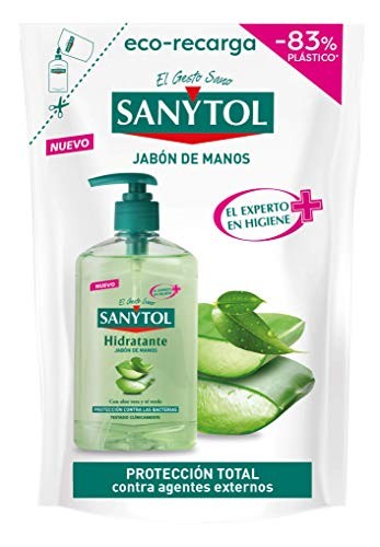 Sanytol - Eco Recarga de Jabón de Manos Hidratante con Protección Total Contra Agentes Externos - Envase de 200 ml