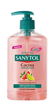 Jabón de Manos Sanytol con Protección Total Contra Agentes Externos - Dosificador de 250 ml