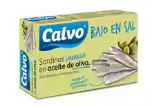 Sardinillas en Aceite de Oliva Baja en Sal Calvo