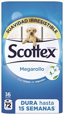 Scottex Megarollo Papel Higiénico (36 Rollos que corresponden a 72) - dto al tramitar