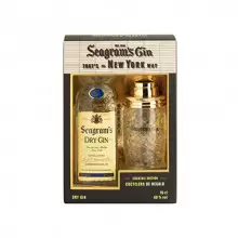 Seagram's Dry Ginebra Premium con Coctelera de regalo - 700ml