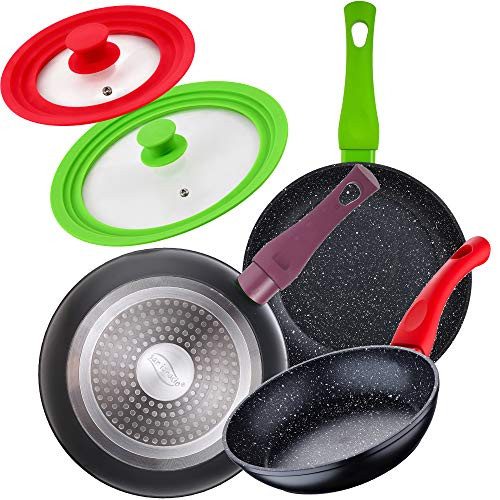Set 3 sartenes San Ignacio 18/22/26 cm + 2 tapas universales