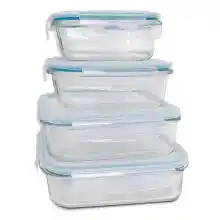 Set 4 fiambreras de Cristal