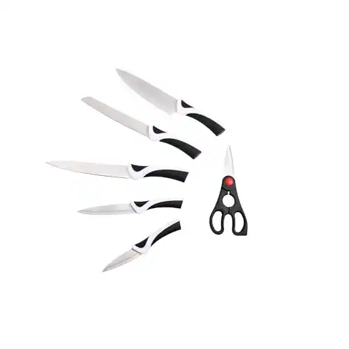Set 5 Cuchillos + Tijeras Bergner