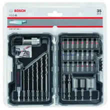 Set Bosch de 35 unidades Brocas y Puntas Atornillar HSS-G Extra Hard (Cruceta, Pozidriv,, Hex-, TH-, S-Bit, Accesorios taladros rotativos atornilladores)