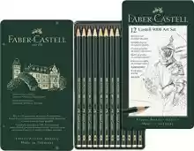 Set de 12 lápices Faber-Castell 9000 para dibujo artístico. Diferentes grados de dureza.
