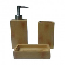 Set de 3 Piezas para Lavabo de Madera