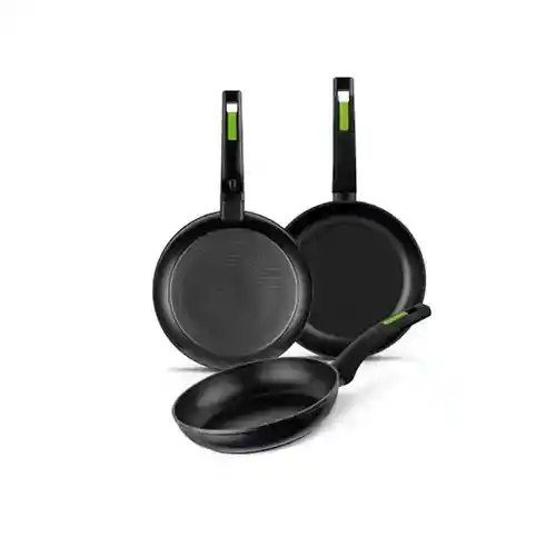 Set de 3 Sartenes antiadherentes Monix Green 18-22-26 cm
