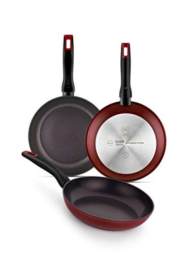 Set de 3 sartenes BRA Red Diamond 18-22-26 cm
