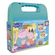 Set de 4 Puzzles progresivos Peppa Pig