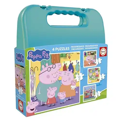 Set de 4 Puzzles progresivos Peppa Pig