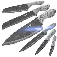 Set de 6 cuchillos de cocina acero inoxidable