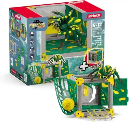 Set de juego Schleich BattleCave Tarántula Selva 28 piezas