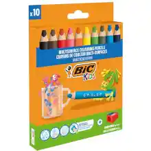 Set de lápices de color BIC Kids con sacapuntas inclusivo.