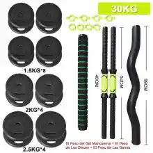 Set de mancuernas 4 en 1 ajustables 30 Kg