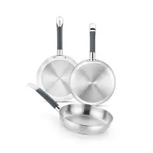 Set de sartenes 20-24-28 cm BRA Master de acero inoxidable