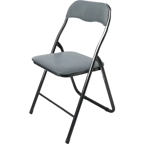 Silla plegable metálica acolchada - 3 colores a elegir
