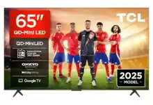Smart TV TCL QD Mini LED 4K HDR 65 con Google TV y 144Hz Atmos.