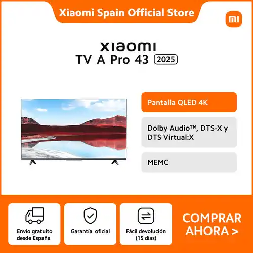 Smart TV Xiaomi TV A Pro 2025 43" QLED