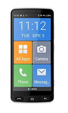 Smartphone 4G con Whatsapp para Personas Mayores Funker E500I Easy (con Botón SOS, Base de Carga, Iconos XXL)