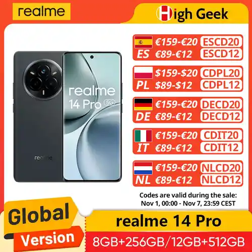 Smartphone Realme 14 Pro 5G 8GB/256GB