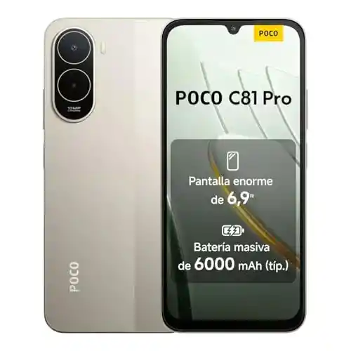 Smartphone Xiaomi POCO C81 Pro 4+128 GB con batería 6000 mAh