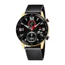 Smartwatch Lotus Acero Inoxidable Negro con monitor de actividad y resistencia IP65