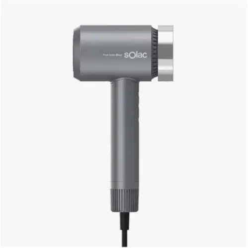 Solac - Secador de Pelo Digital 1600W | 3 Velocidades | 4 Temperaturas | Función Iónica Antiencrespamiento