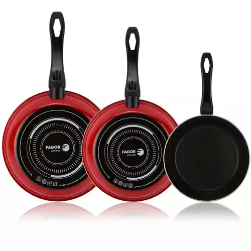 Set de 3 sartenes antiadherentes Fagor Optimax