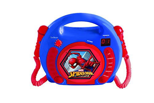 Spiderman Lector CD portátil con 2 micrófonos Lexibook