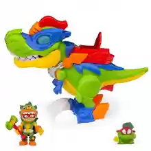 SUPERTHINGS Superdino H-REX – Juguete Dinosaurio articulado héroe luces y sonidos, incluye 1 Kazoom Kid y 1 SuperThing exclusivos