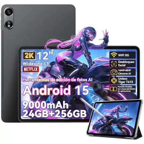 Tablet PC de 12" 2K Oscal Pad 100 con 24GB/256GB 4G LTE & WiFi5