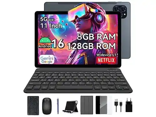 Tablet PC TABWEE T90 Android 16, 128 GB,  8GB RAM (Incluye accesorios)