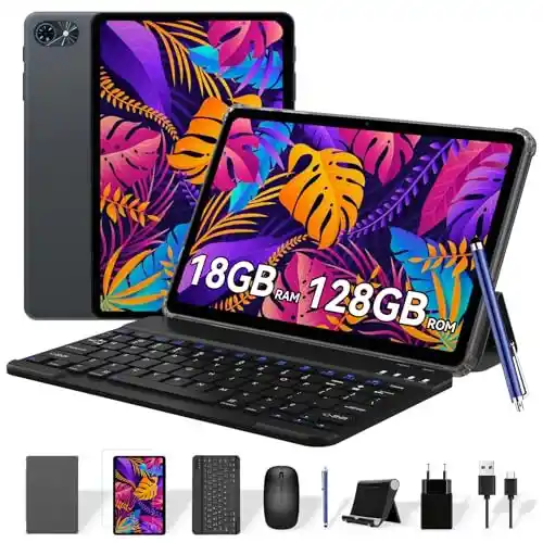 Tablet TABWEE 18GB/128GB Android 15 con Teclado y Lápiz + Accesorios
