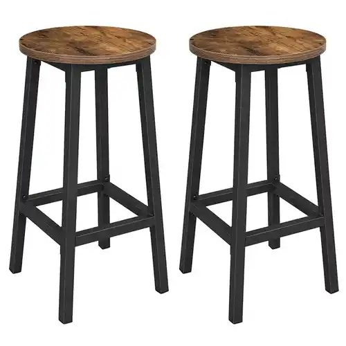 Taburetes de bar Vasagle, juego de 2, con reposapiés