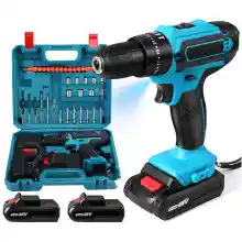 Taladro inalámbrico 28V + 2 baterías + Maletín + Accesorios