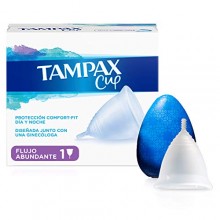 Tampax Copa Menstrual Flujo Abundante con protección Comfort-Fit Día y Noche