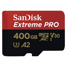 Tarjeta de memoria microSDXC SanDisk Extreme PRO de 400 GB con adaptador SD, A2, hasta 170 MB/s, Class 10, U3 y V30