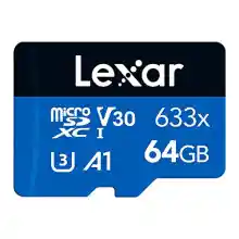 Tarjeta Micro SD 64GB Lexar 633x (A1, C10, U3, V30)
