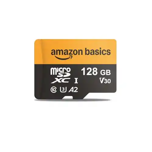 Tarjeta MicroSDXC de 128 GB con Adaptador Amazon Basics 200 MB/s