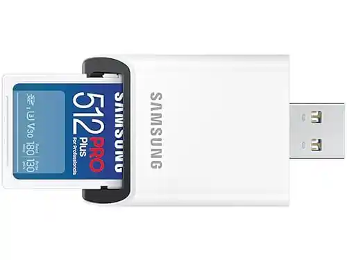Tarjeta SD Samsung PRO Plus de 512GB + Lector USB