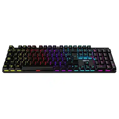Teclado Mecánico Gaming Krom Kasic RGB con Switches Rojos y Anti-Ghosting