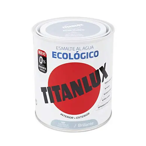 Titanlux Esmalte al agua mulisuperficie, Brillo, 750 ml - (Gris perla, Gris Marengo, Amarillo Luminoso, etc)
